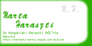 marta haraszti business card